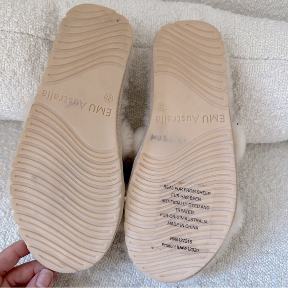 Emu Cream and Pink Women's Slippers - Picture 6 of 6